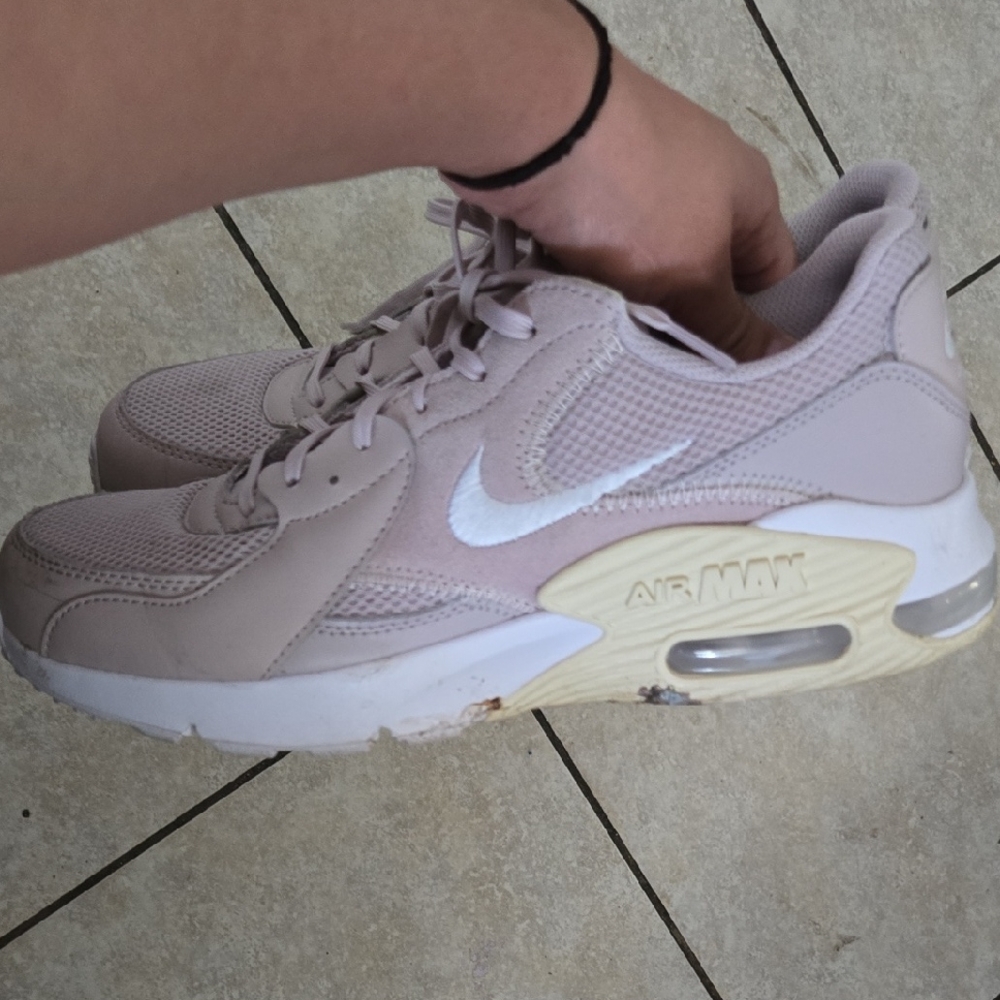 Nike Pink and White Air Max Sneakers